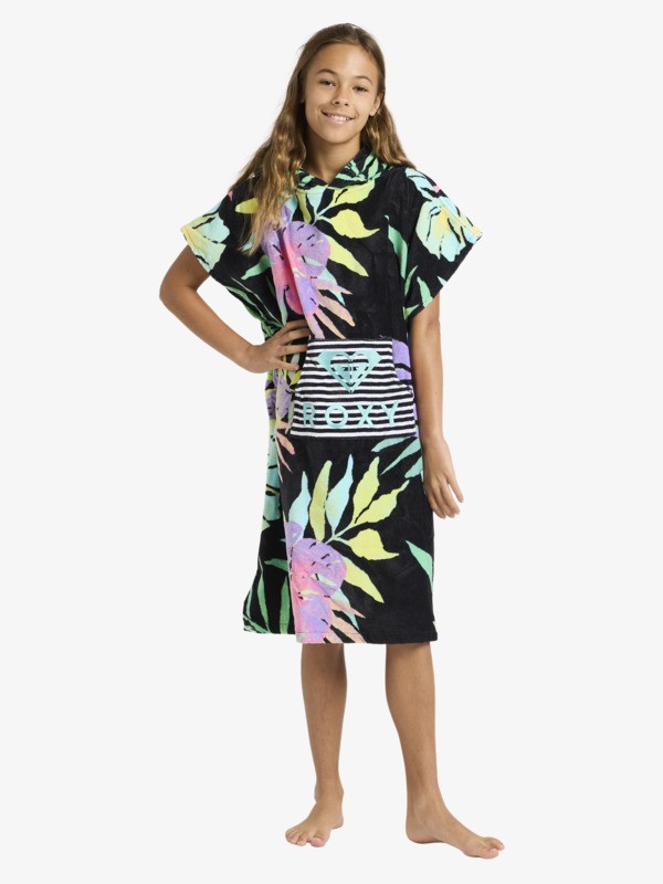 Rg Stay Magical Printed Poncho de surf Noir Fille