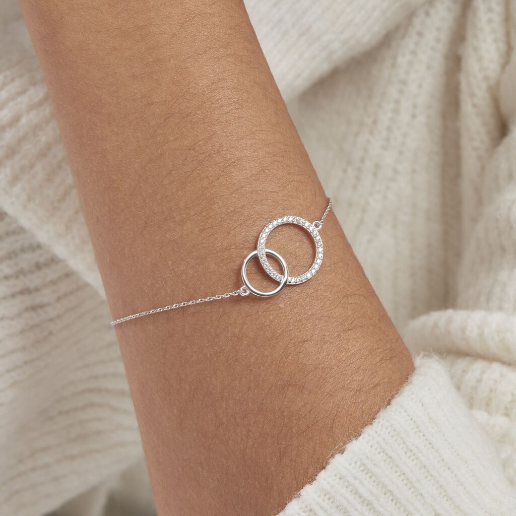 Bracelet Yalaz Argent Blanc Oxyde De Zirconium