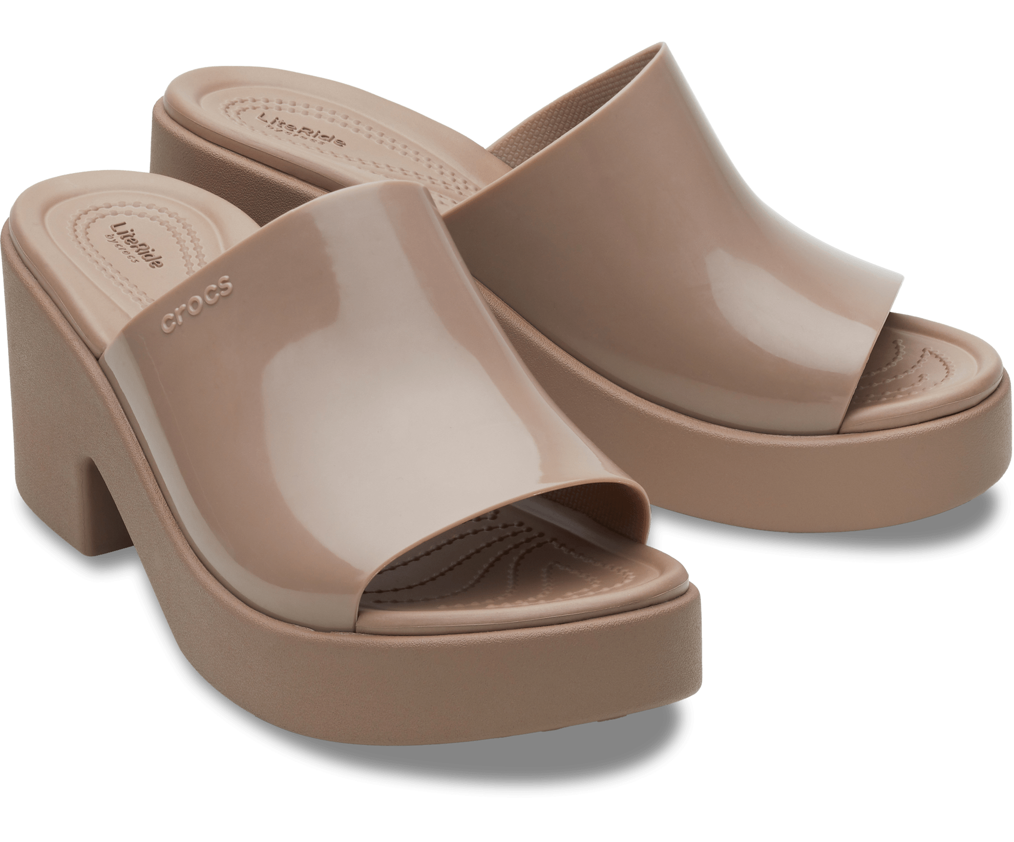 Brooklyn Slide High Shine Heel - Sandal