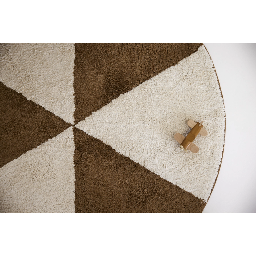 Tapis Petit Kinderteppich Circus cream brown Ø 120 cm