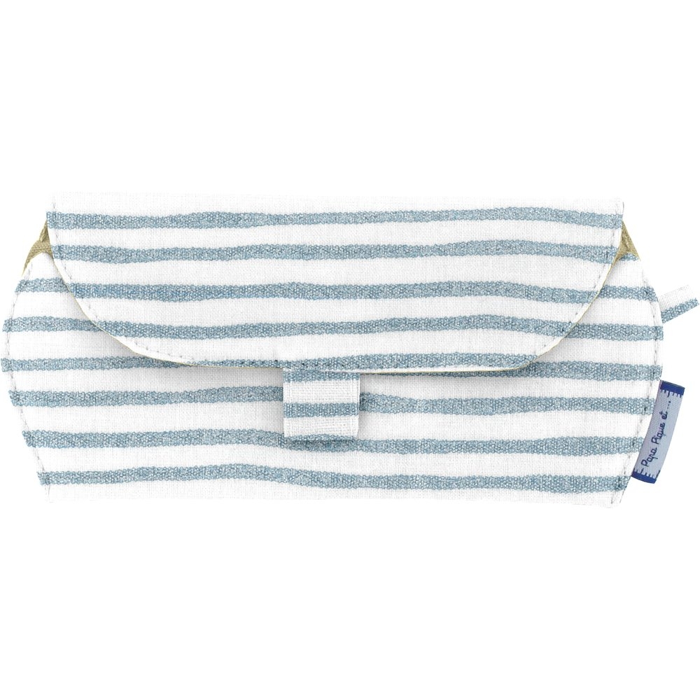 Etui À Lunettes Rayé Bleu Blanc