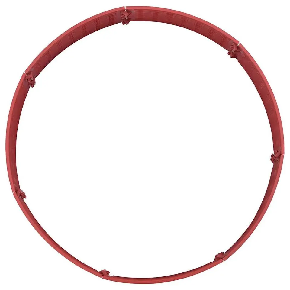 vidaXL - Kerstboomrok met geweven look Ø56x23 cm - Rood - Polypropeen