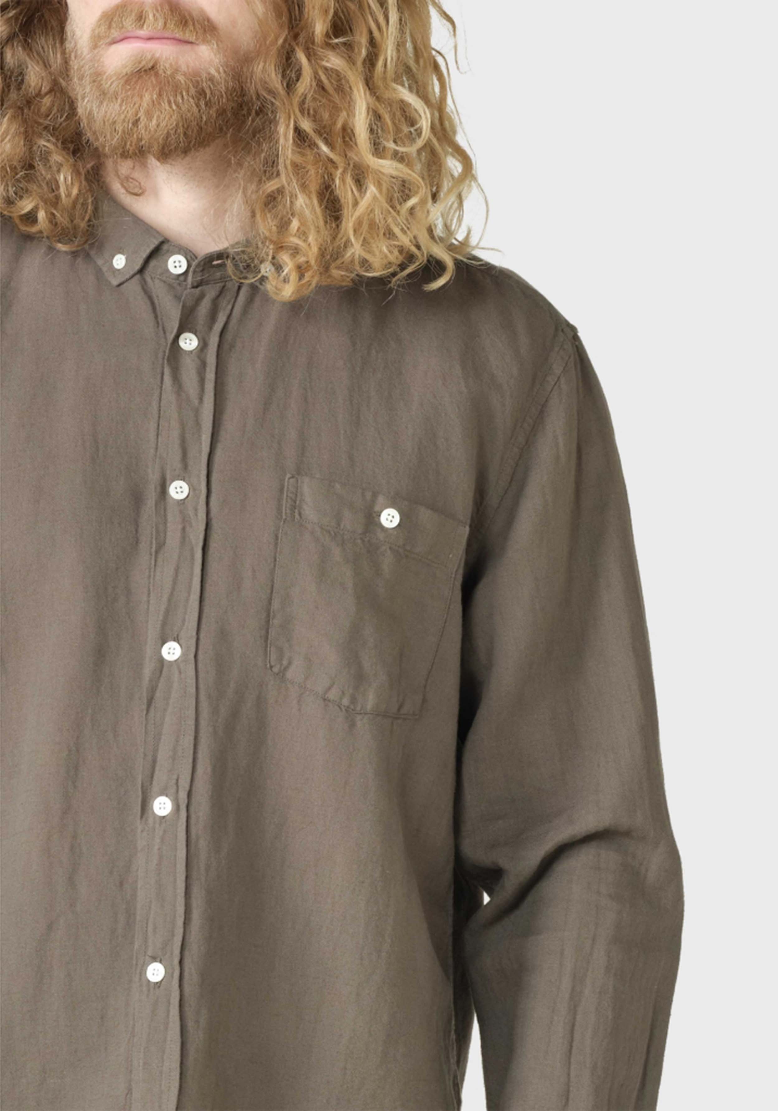 Klitmøller Collective Leinenhemd Benjamin Linen Shirt Taupe