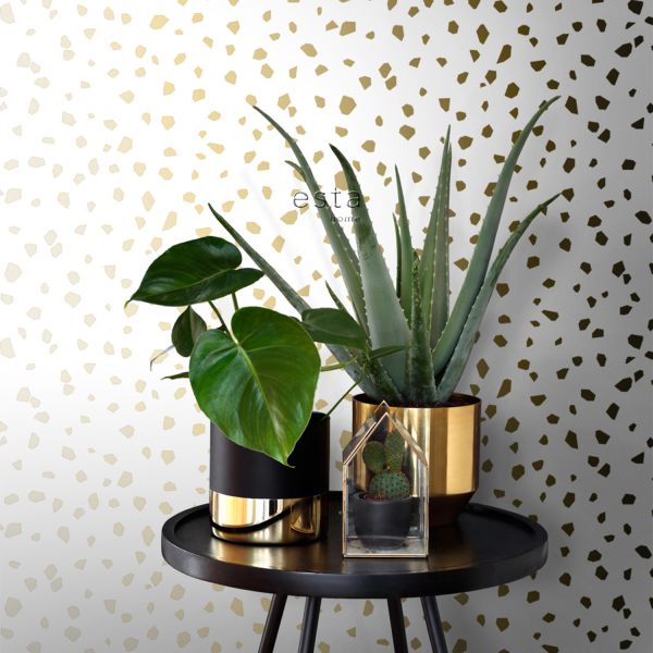 Estahome Terrazzo Behang - 0,53 x 10,05 m - Zwart / Wit / Grijs