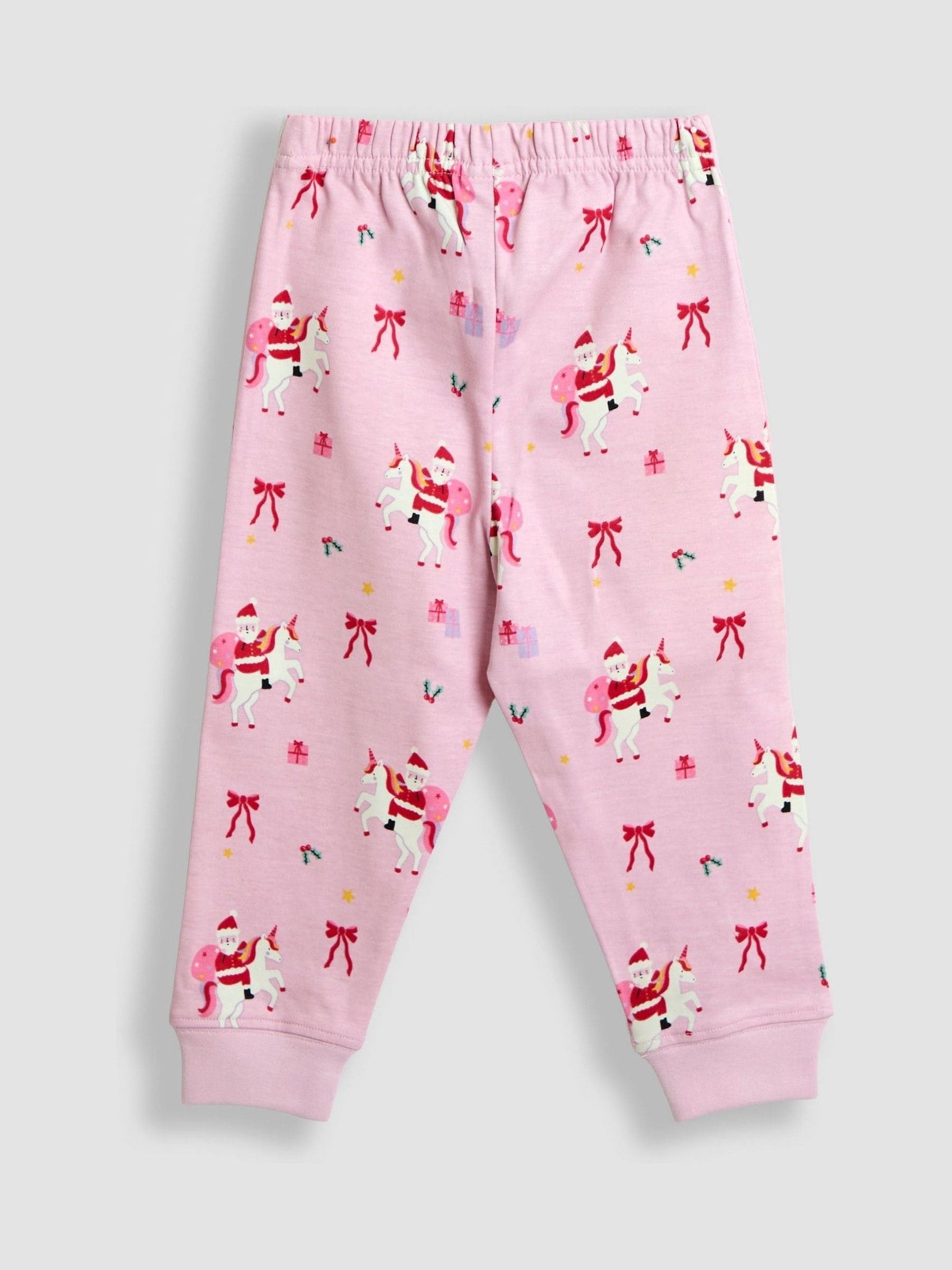 Roze met kersteenhoorn - JoJo Maman Bébé Print Glow In The Dark Jersey Pyjamas