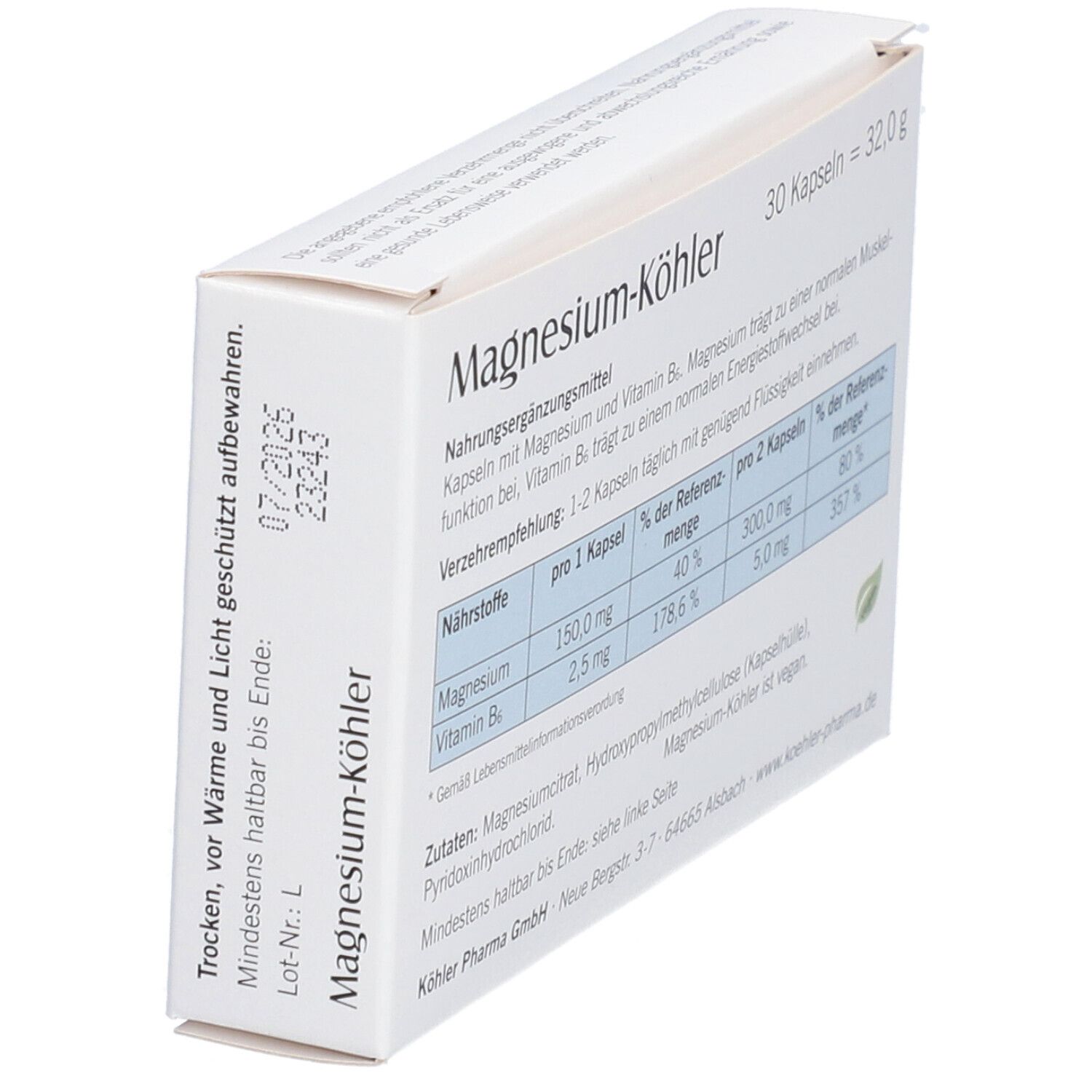 Magnesium-Köhler Kapseln