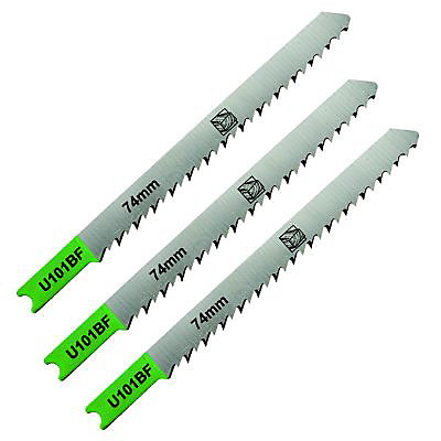 3 lames de scie sauteuse U droite propre Bois dur L. 100 mm