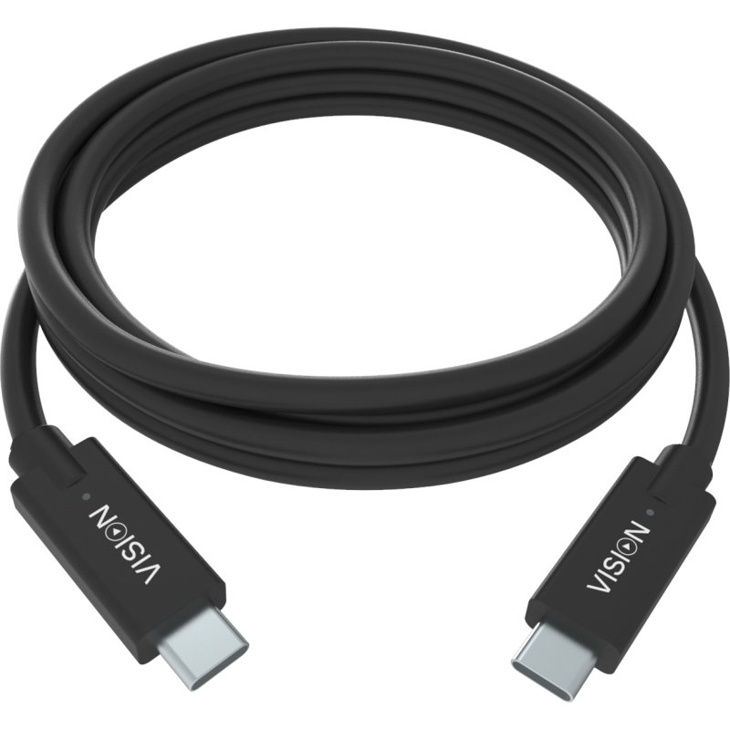 Vision TC 2MUSBC/BL câble USB USB 3.2 Gen 1 (3.1 Gen 1) 2 m USB C 5 Gbit/s Noir