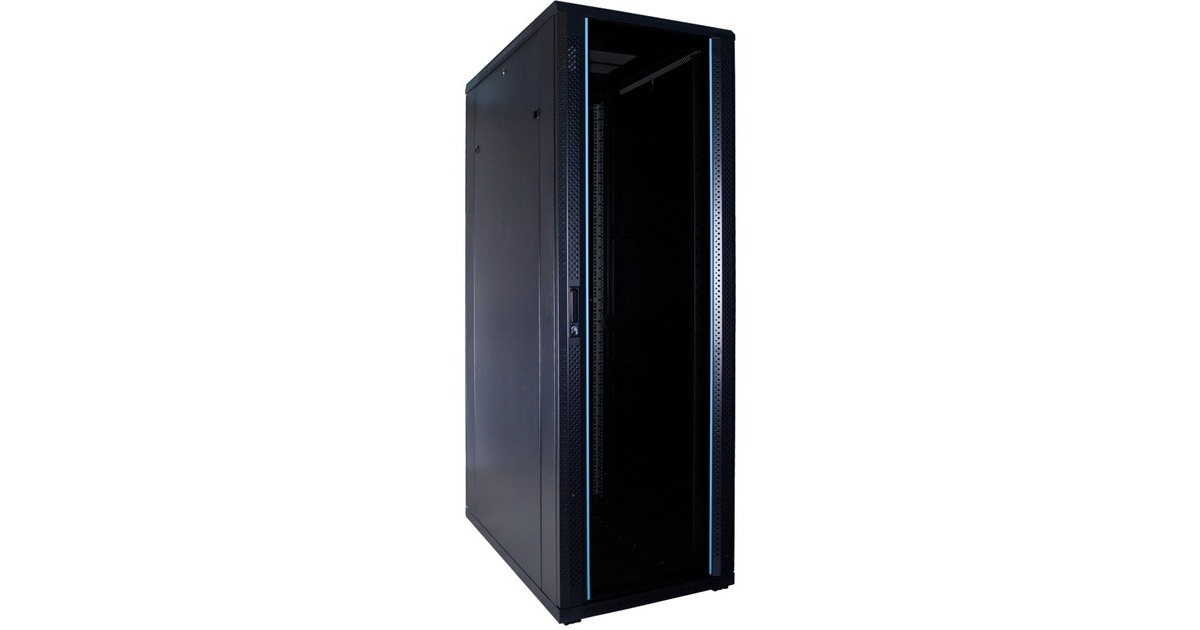 DSI37U serverkast met glazen deur - DS6037 server rack  (Zwart, 600 x 1000 x 1800mm)