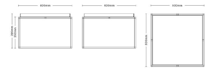 Hay Tray salontafel coffee 60x60 zwart