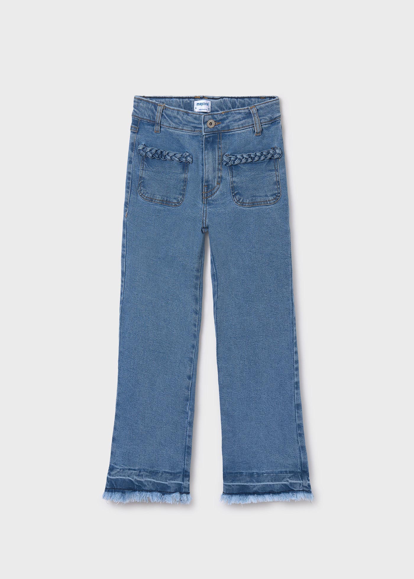 Calça jeans de cintura alta Better Cotton para meninas, jeans escuro