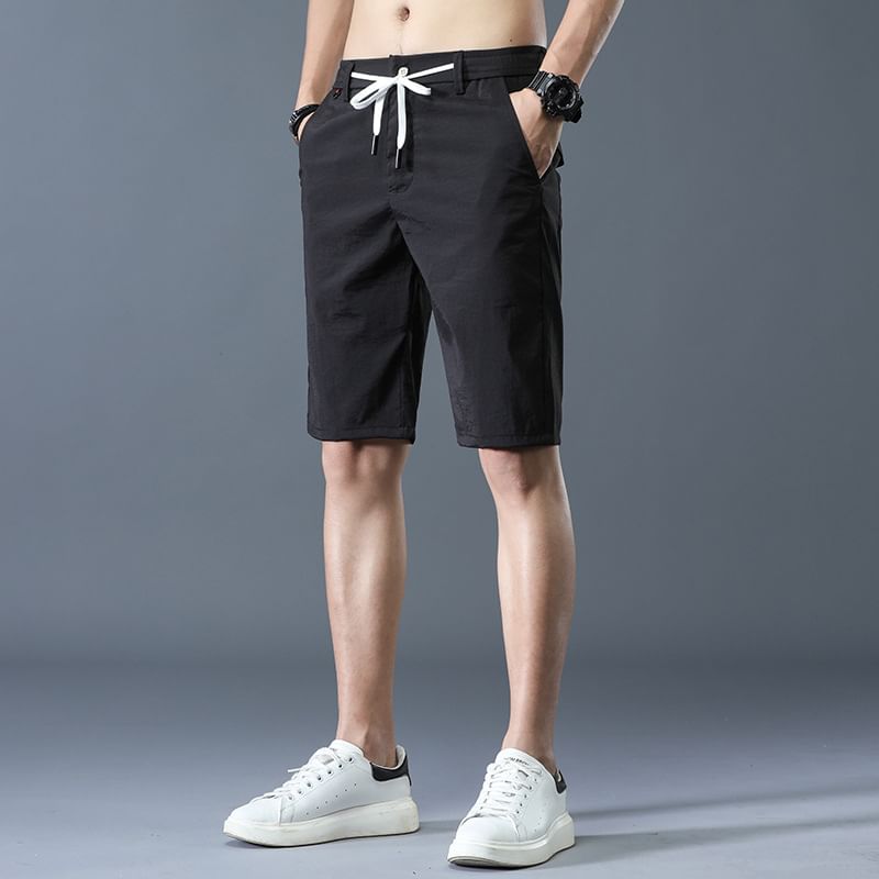 Lefitt - Mid Rise Plain Shorts