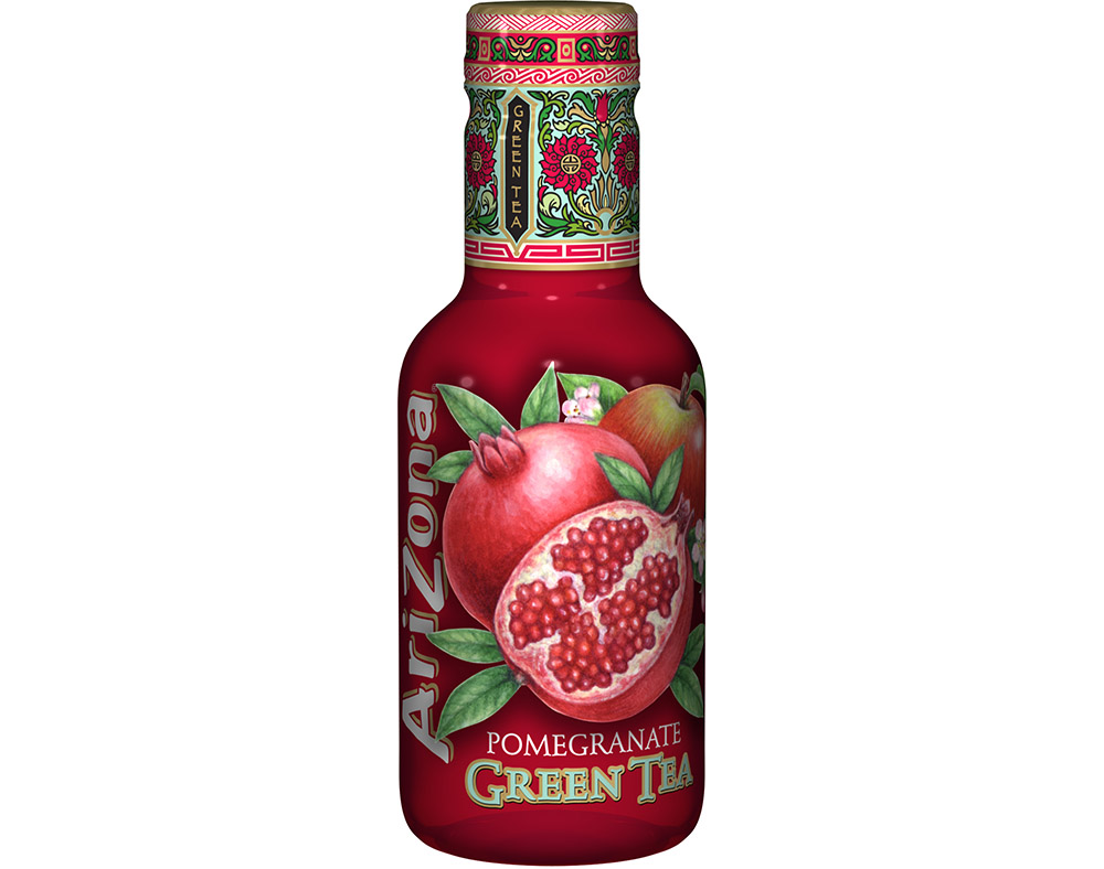 ICE TEA ARIZONA CHÁ VERDE COM ROMÃ 500ML