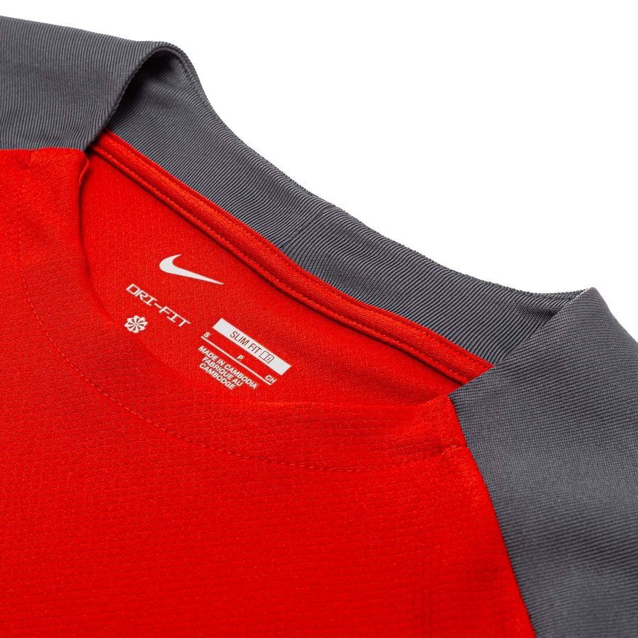 Nike T-shirt d'Entraînement Dri-FIT Strike - Rouge/Blanc/Gris