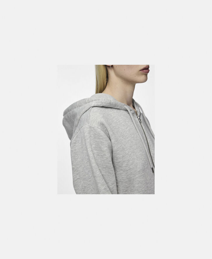 Pieces PCCHILLI LS ZIP HOODIE NOOS BC Grå