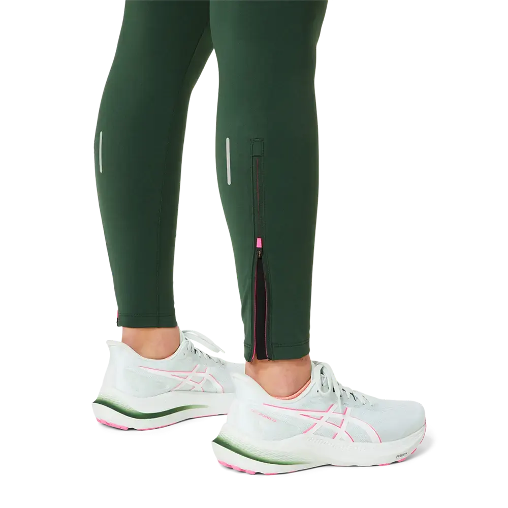 ASICS Winter Run Hardloopbroek Lang Donkergroen Dames