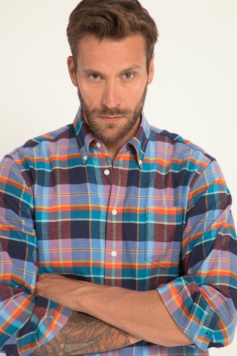 Karohemd, Langarm, Buttondown-Kragen, Modern Fit