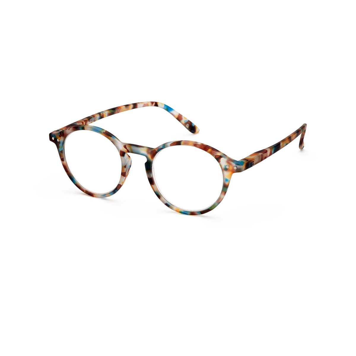 +3.00 Blue Tortoise Circular Reading Glasses: Izipizi