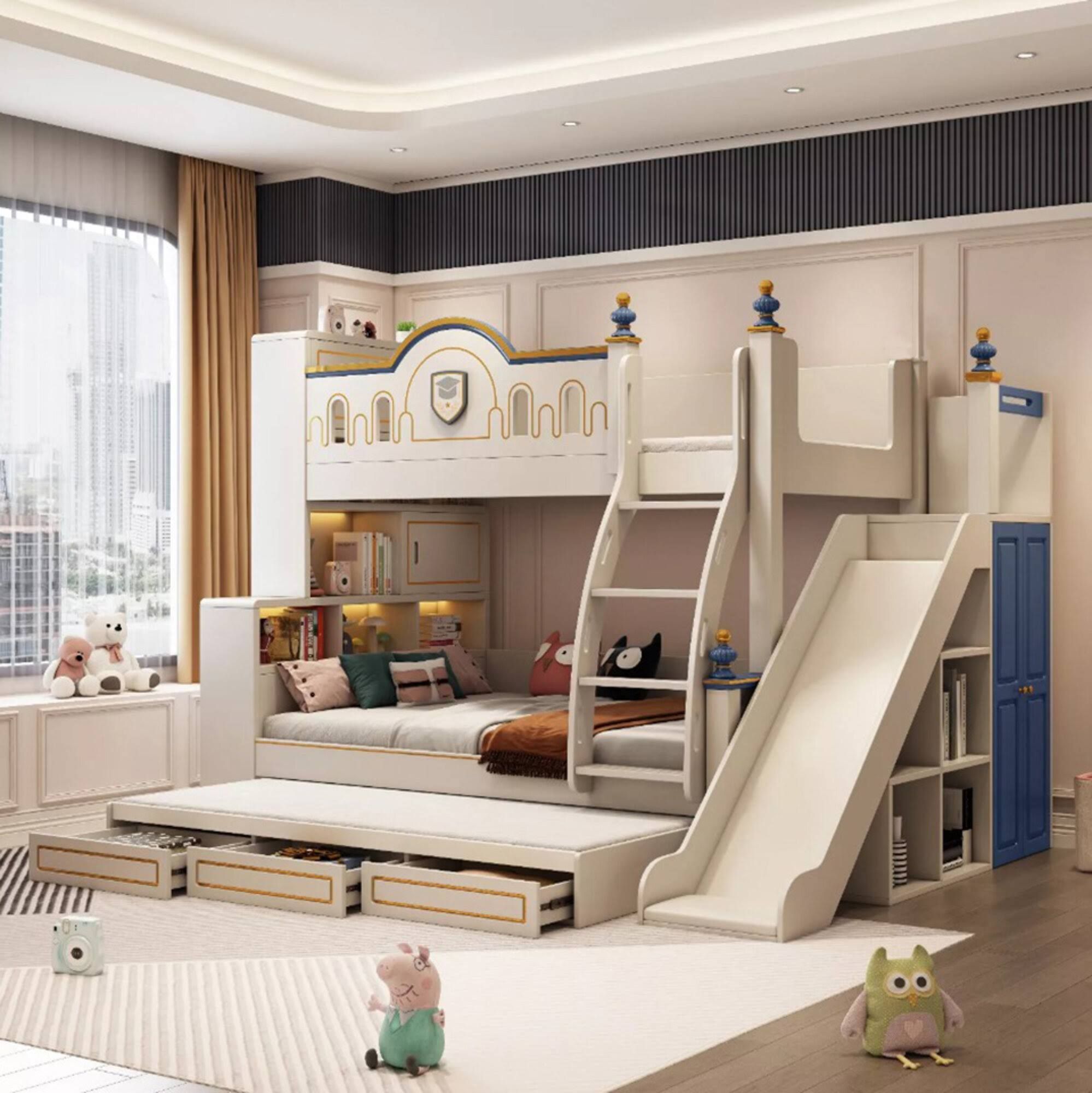 Etagenbett Kinderbett Kids Design Modern Bett Kinderzimmer Betten Rosa