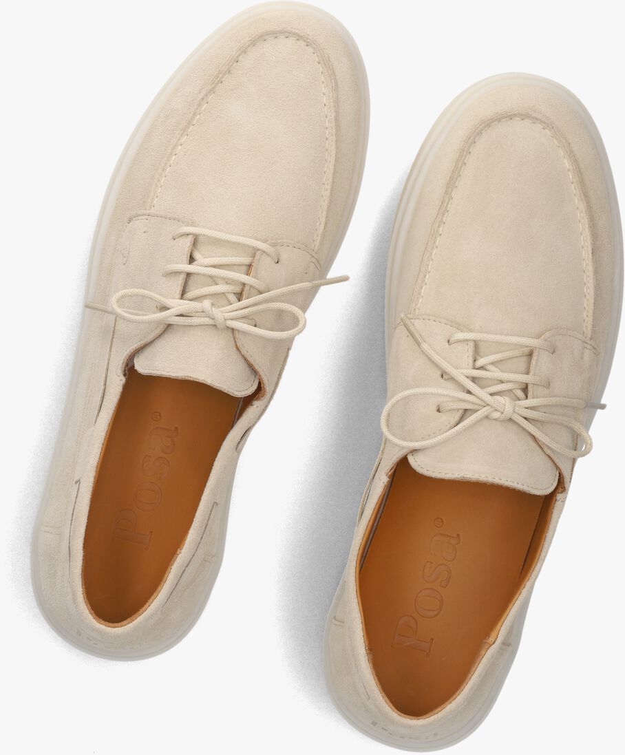 beige posa veterschoenen deckshoe originale