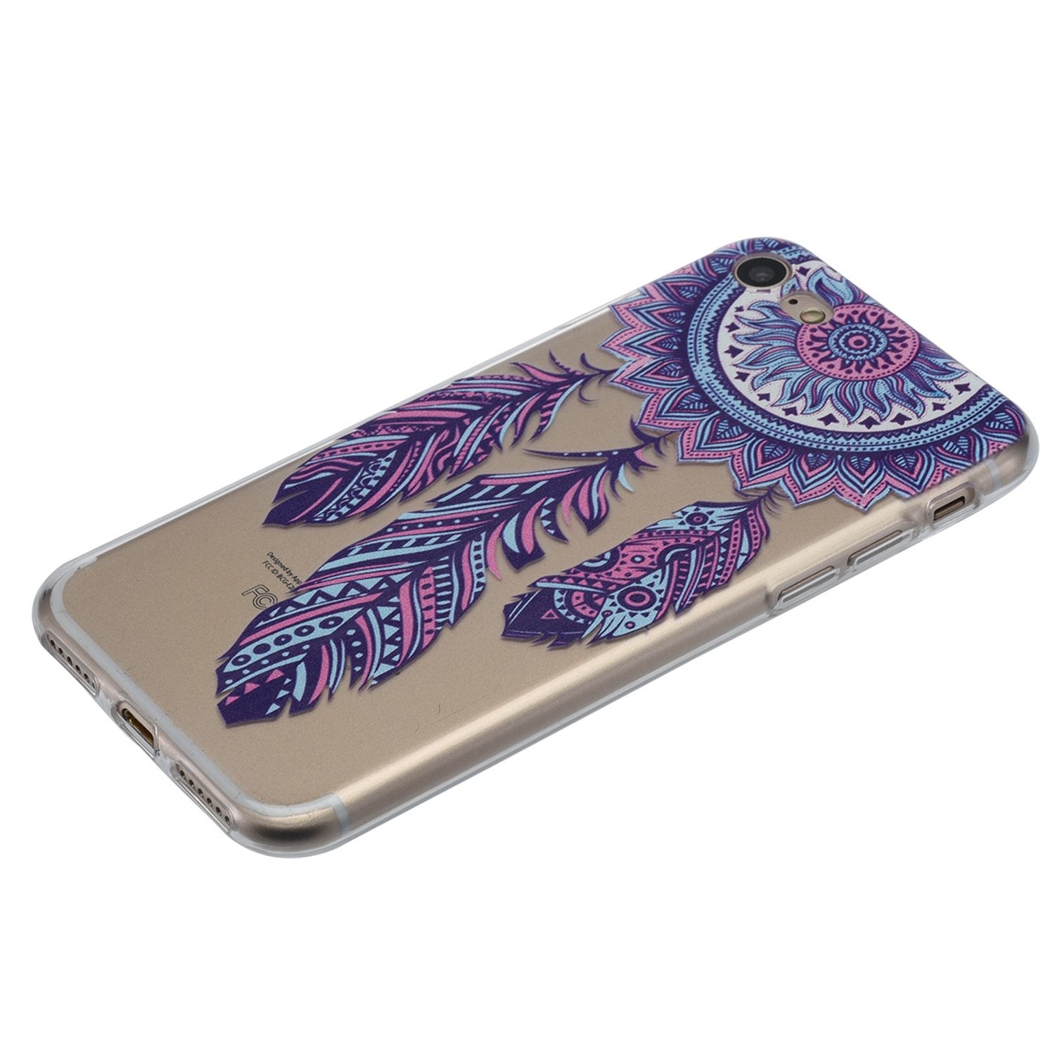 Henna Cover für Apple iPhone 7 Plus Case Schutz Hülle Rahmen Silikon Traumfänger