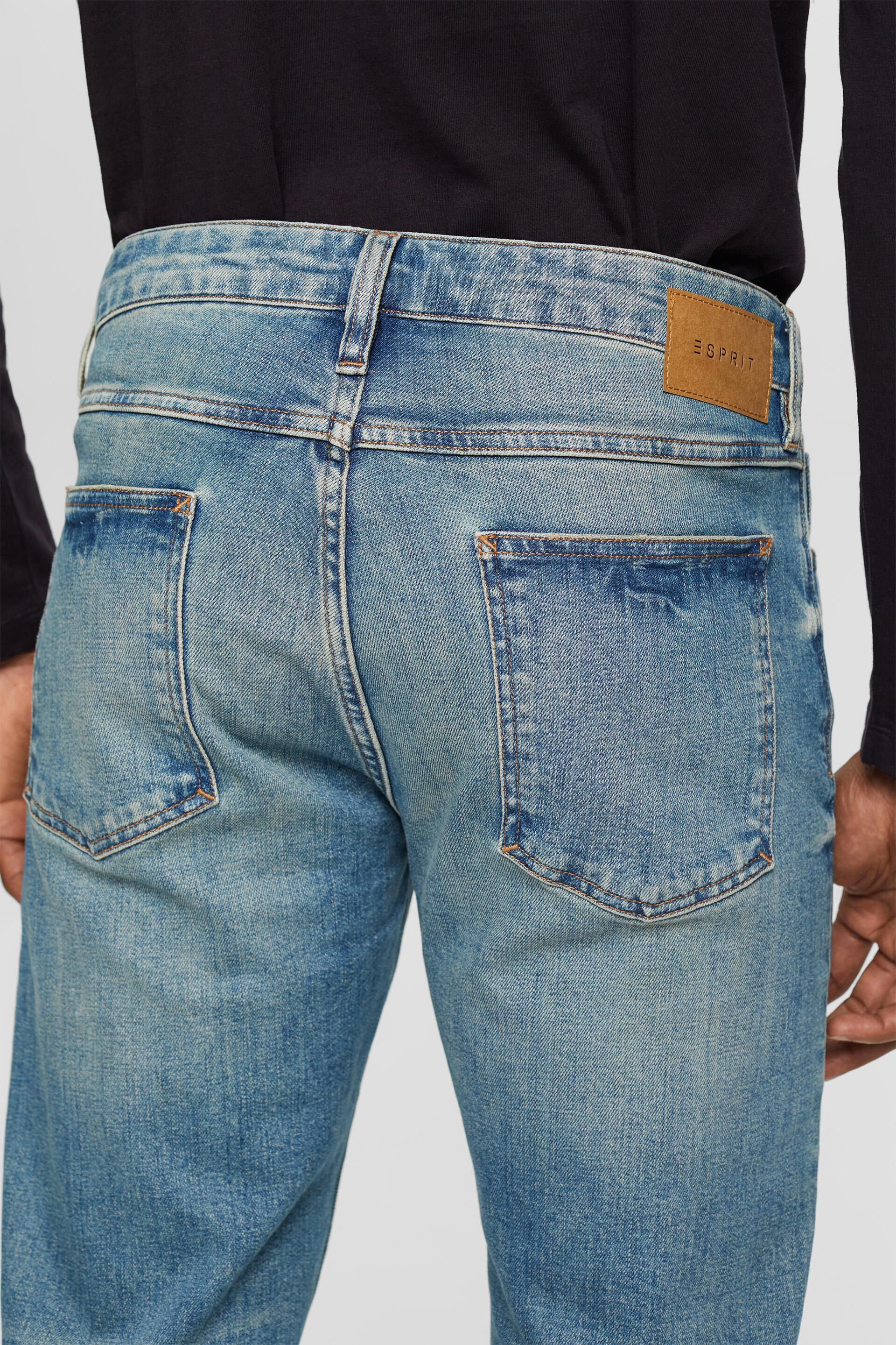 Jean Slim à la finition stone washed, coton biologique