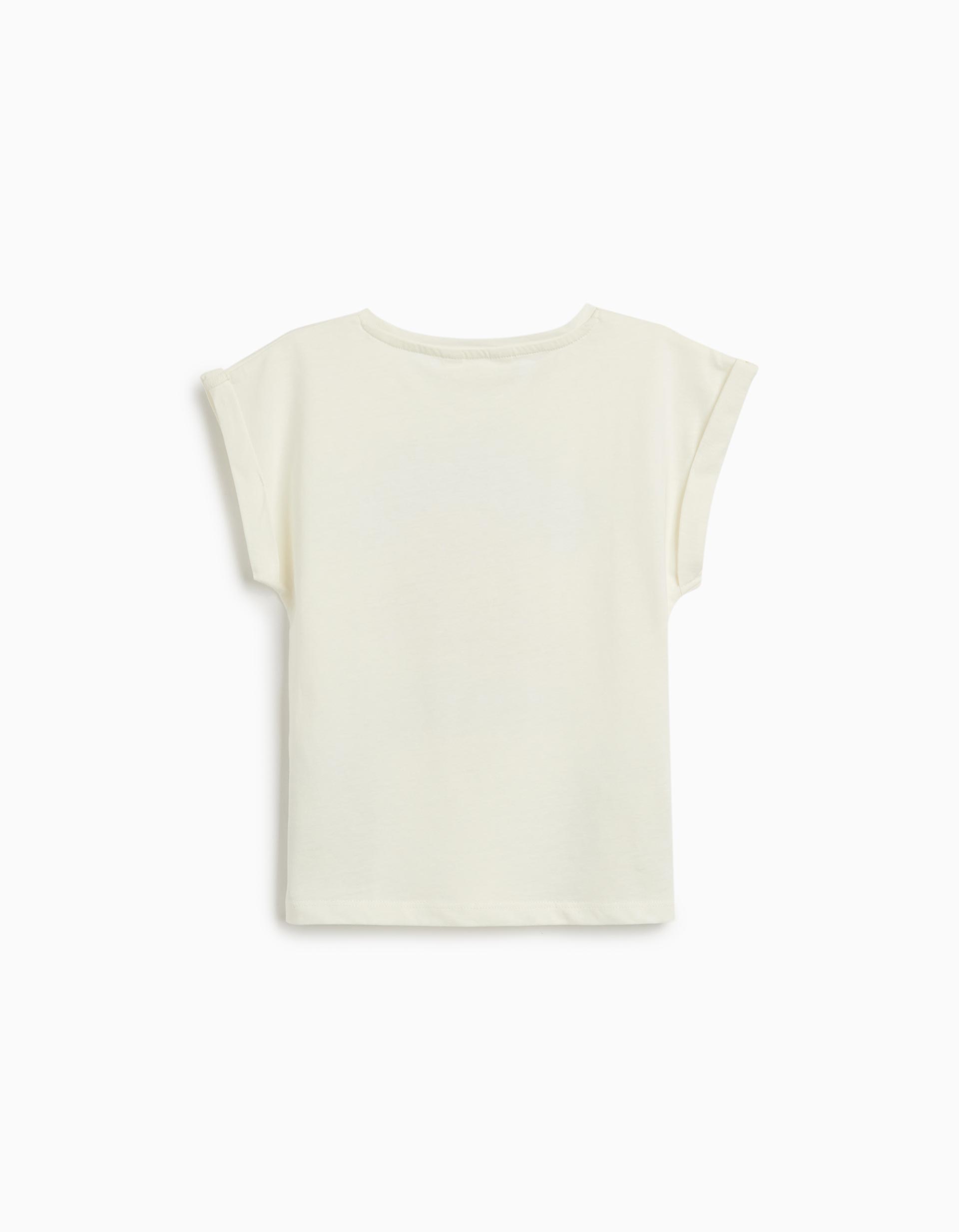 T-shirt Print, Menina, Cru