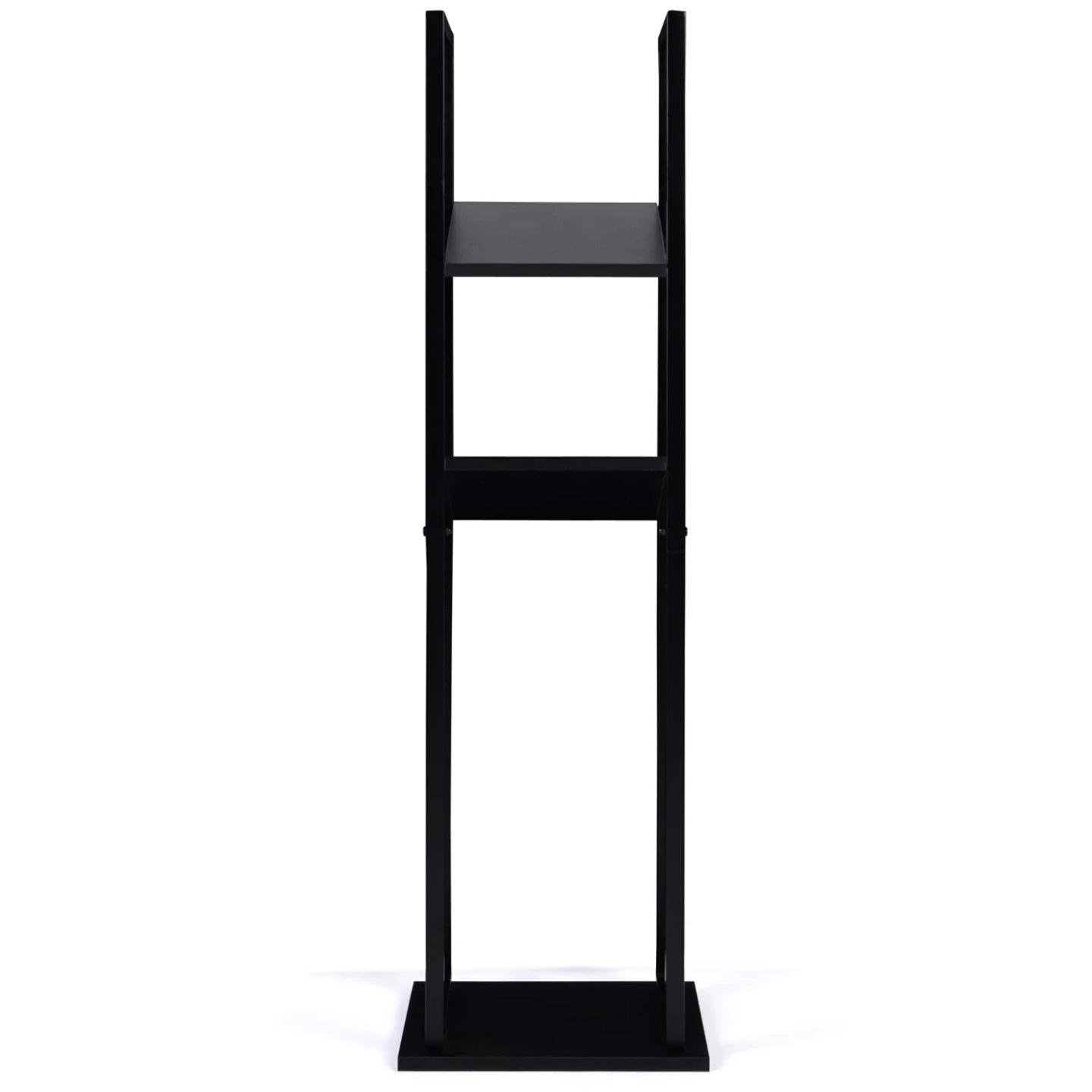 Range bûches vertical acier noir avec 2 étagères H.112 CM pour cheminée