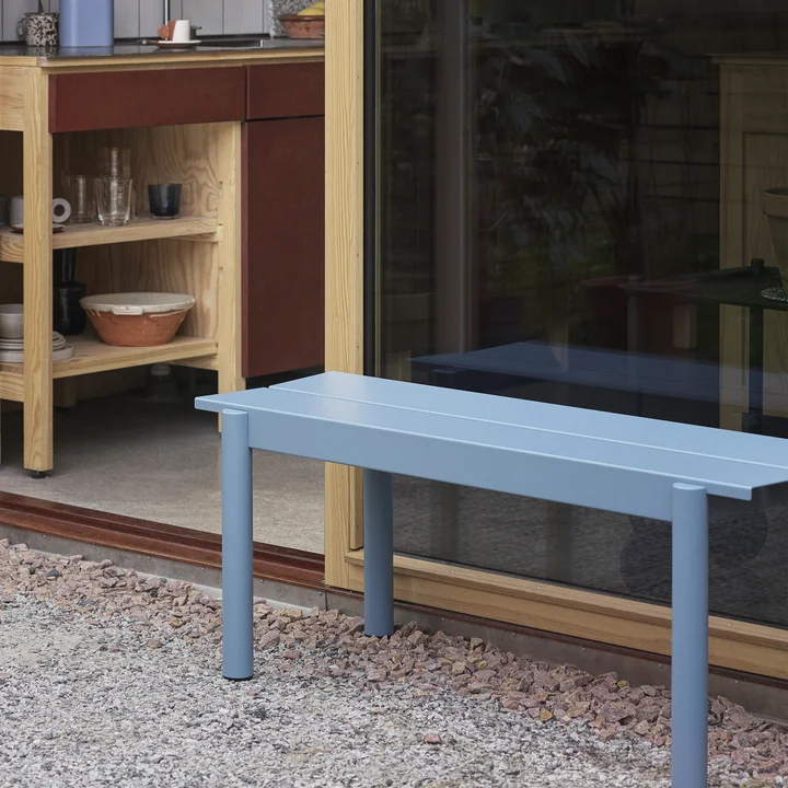 Muuto - Linear Steel Bank 110 cm, burnt orange