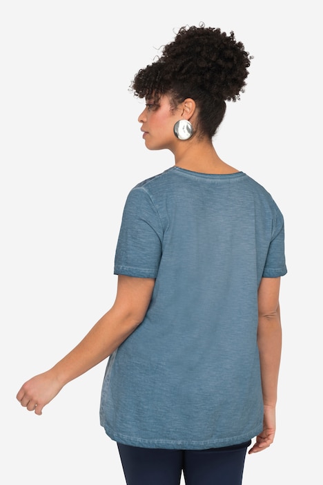 T-Shirt, Leomuster, Statement, Rundhals, Halbarm.