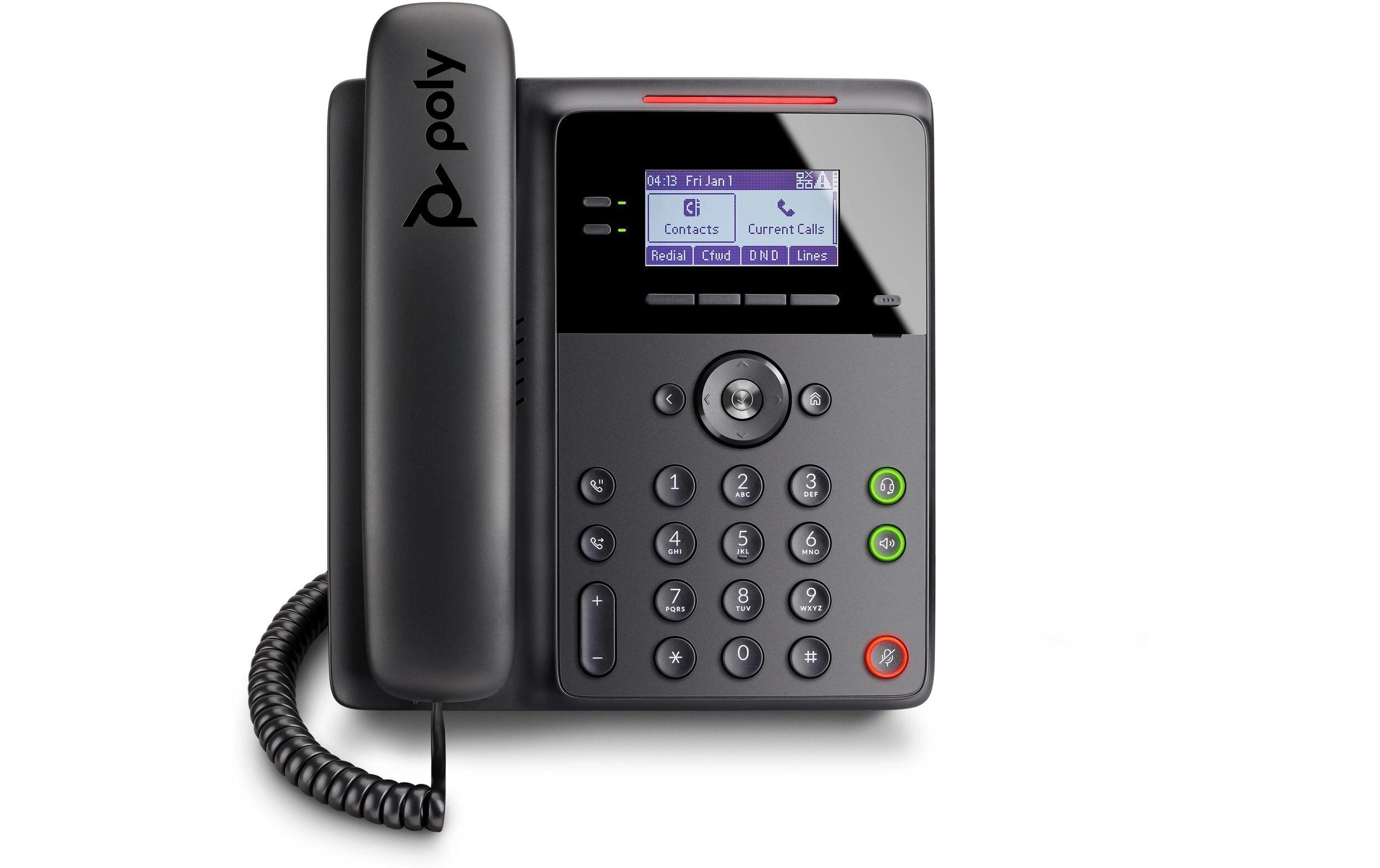 Tischtelefon Poly Edge B10 Schwarz, Google VoiceSicherer Auftritt am Telefon