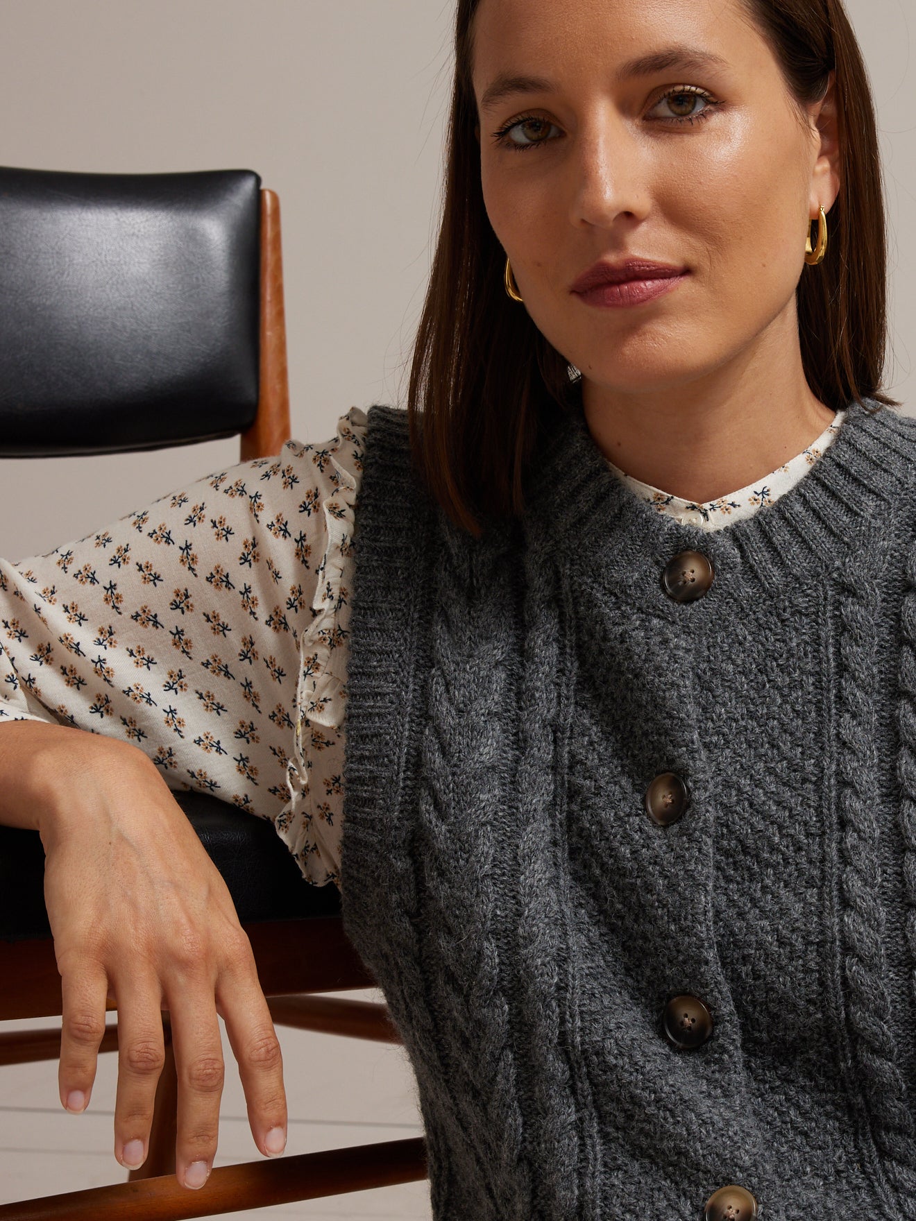 Cardigan sans manches femme - Laine RWS*