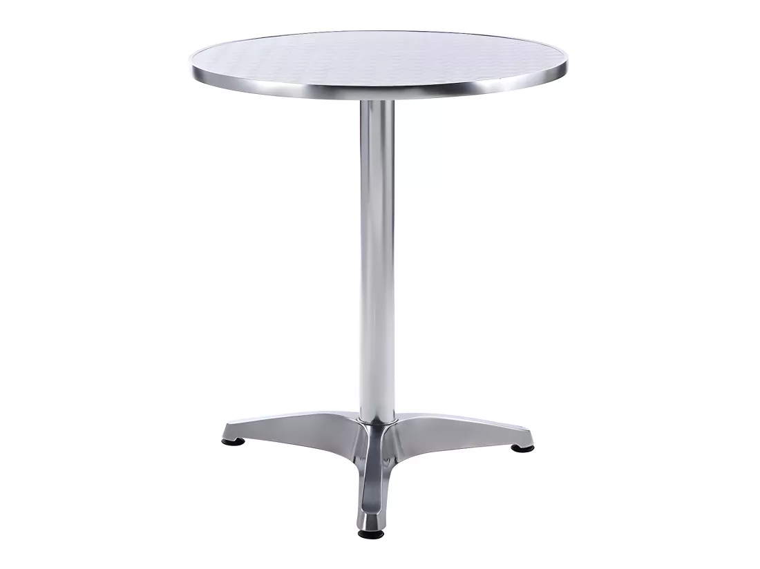 Salle à manger de jardin en aluminium : une petite table ronde et 2 chaises - MONTMARTRE de MYLIA