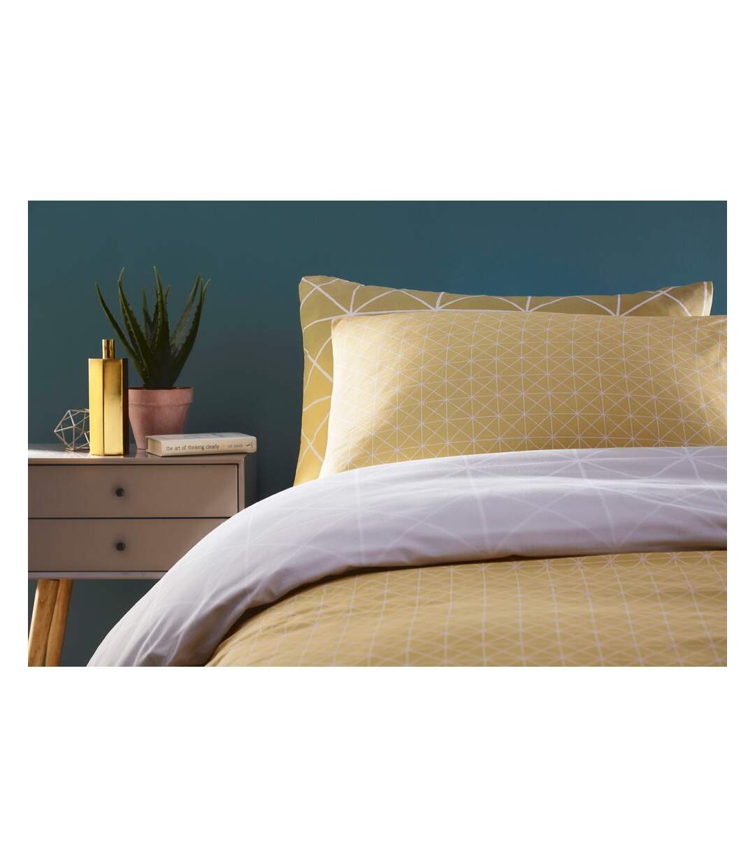 Furn - Parure de lit SPECTRUM (Ocre / Gris) - UTRV1606