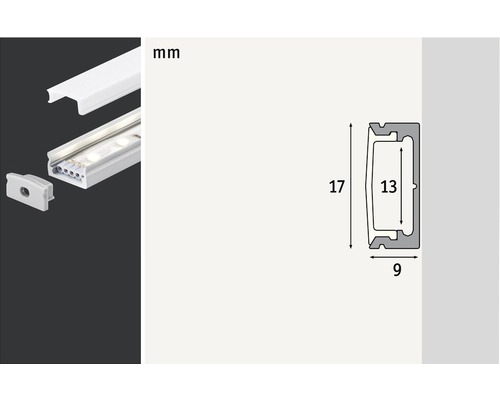 Paulmann Aluminium Profielvoet met Diffuser 2,0 m