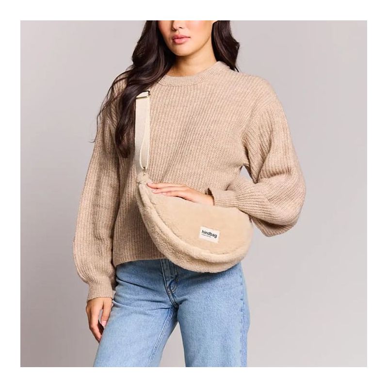 Sac banane Andréa 32 cm Teddy Beige
