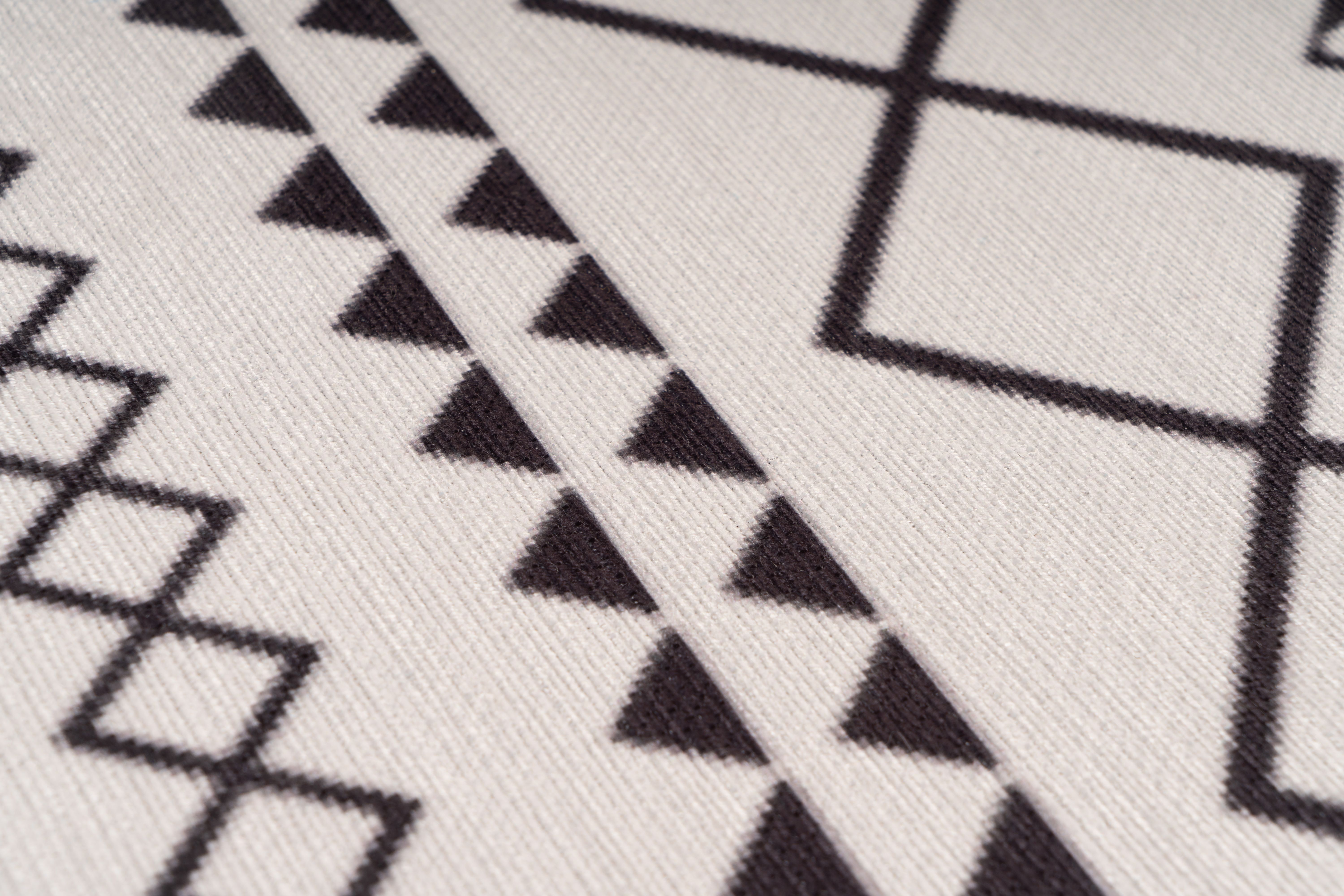Vloerkleed wit zwart Maya