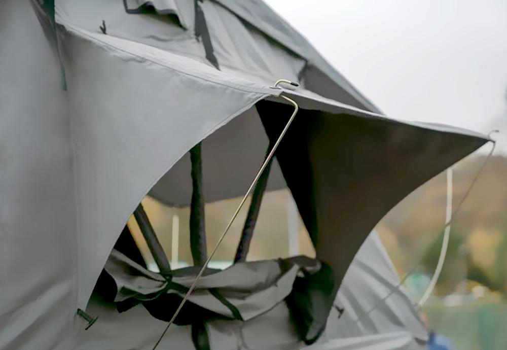 OutdoorU Expedition 4 Pers daktent incl. ladder & hoes - grijs