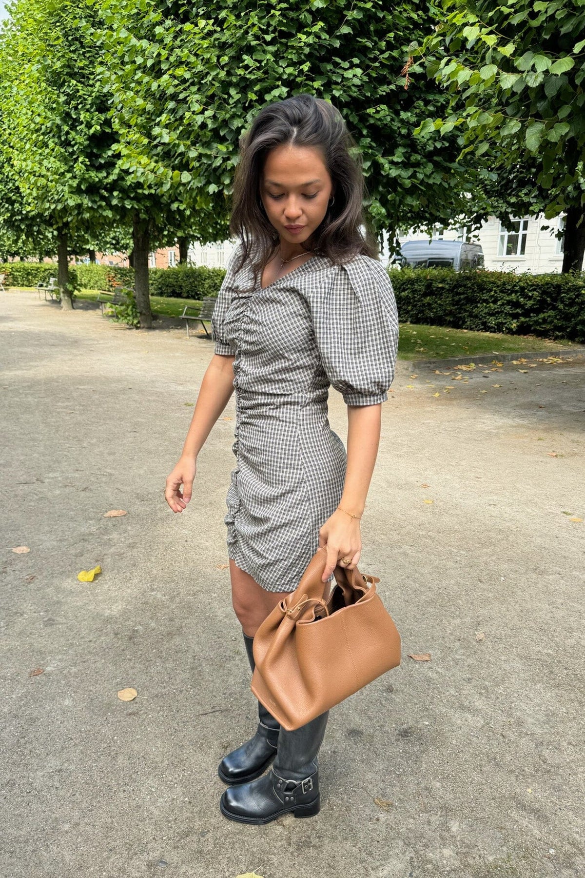 BYIC Aliceic Dress bsc black small checks