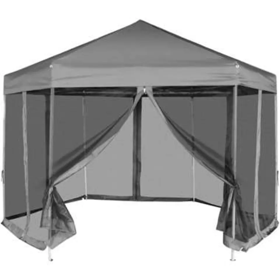 vidaXL - Partytent - Grijs - Stof