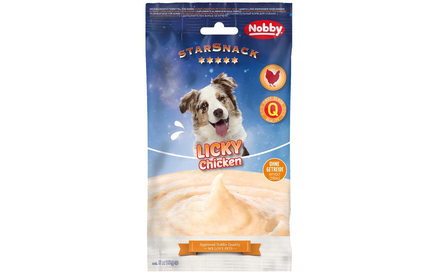 Leckerli StarSnack Licky Chicken, 5 x 15 gSnack für Hunde