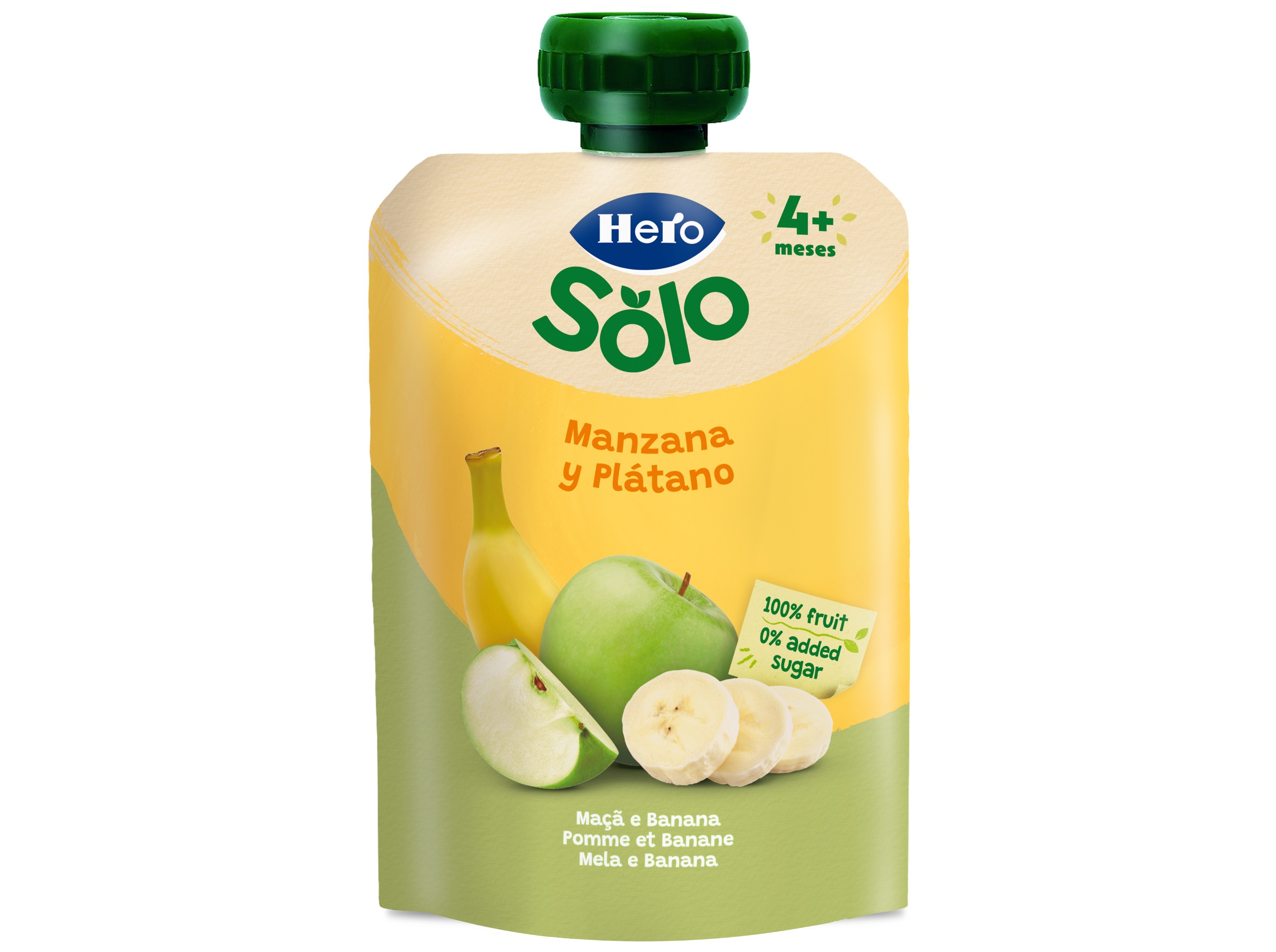 SAQUETA FRUTA HERO BABY MAÃÃ E BANANA 100G