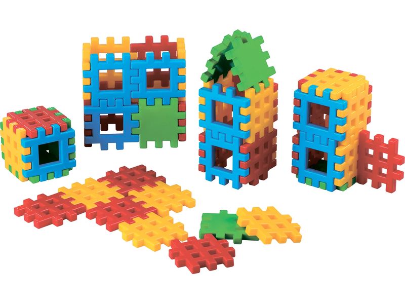 Max Bersinger Baukasten Marioinex Waffle Blocks - 48 Teile Konstruktionsspielzeug