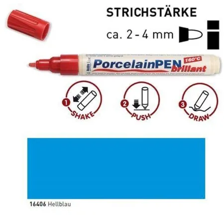KREUL PorcelainPen brillant 160°C Hellblau