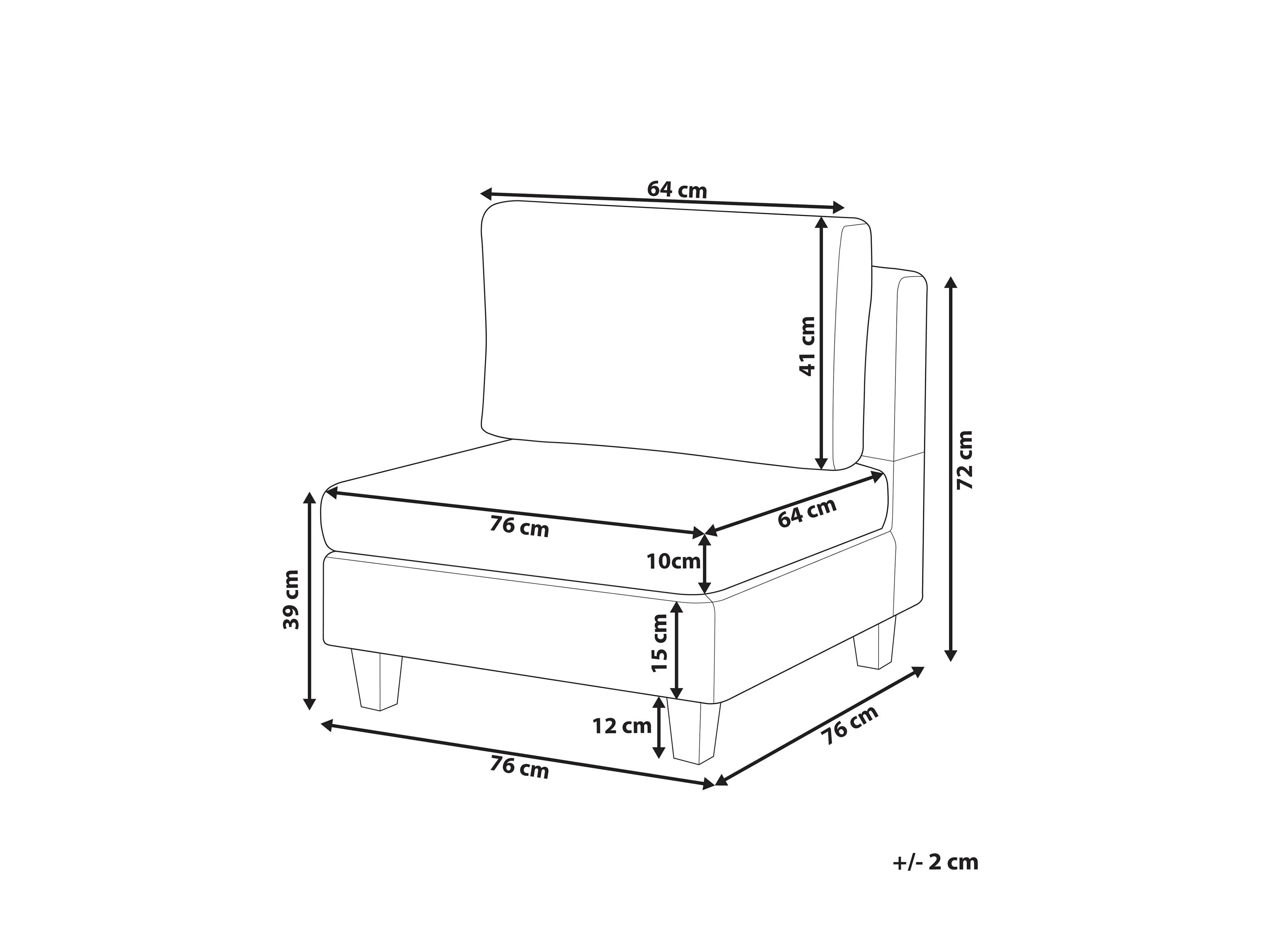 Zitmodule UNSTAD Stof Zwart