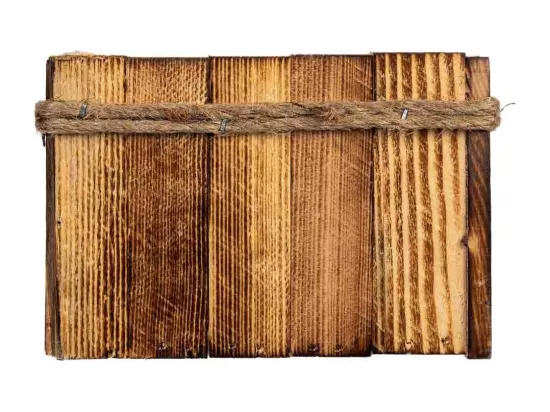 Panier rectangulaire en bois 21x15x10h cm
