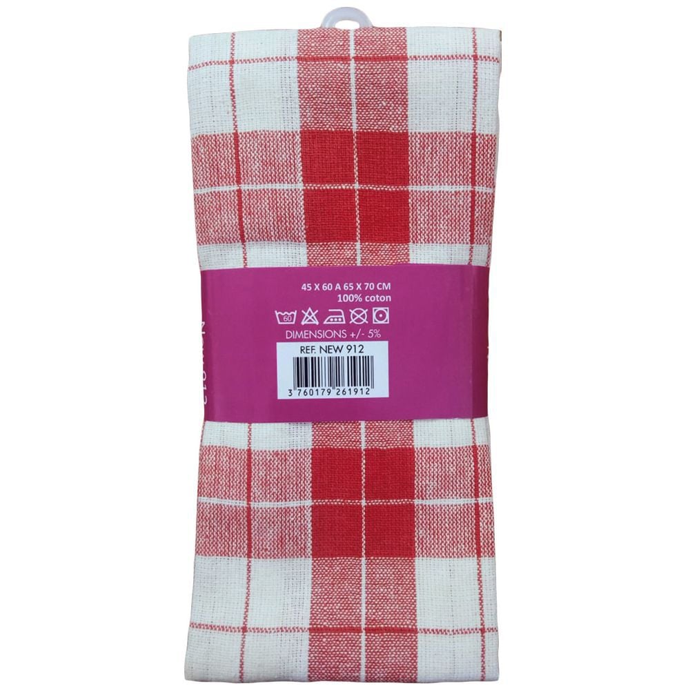 Torchon multicolore 45x65cm 100% coton x3