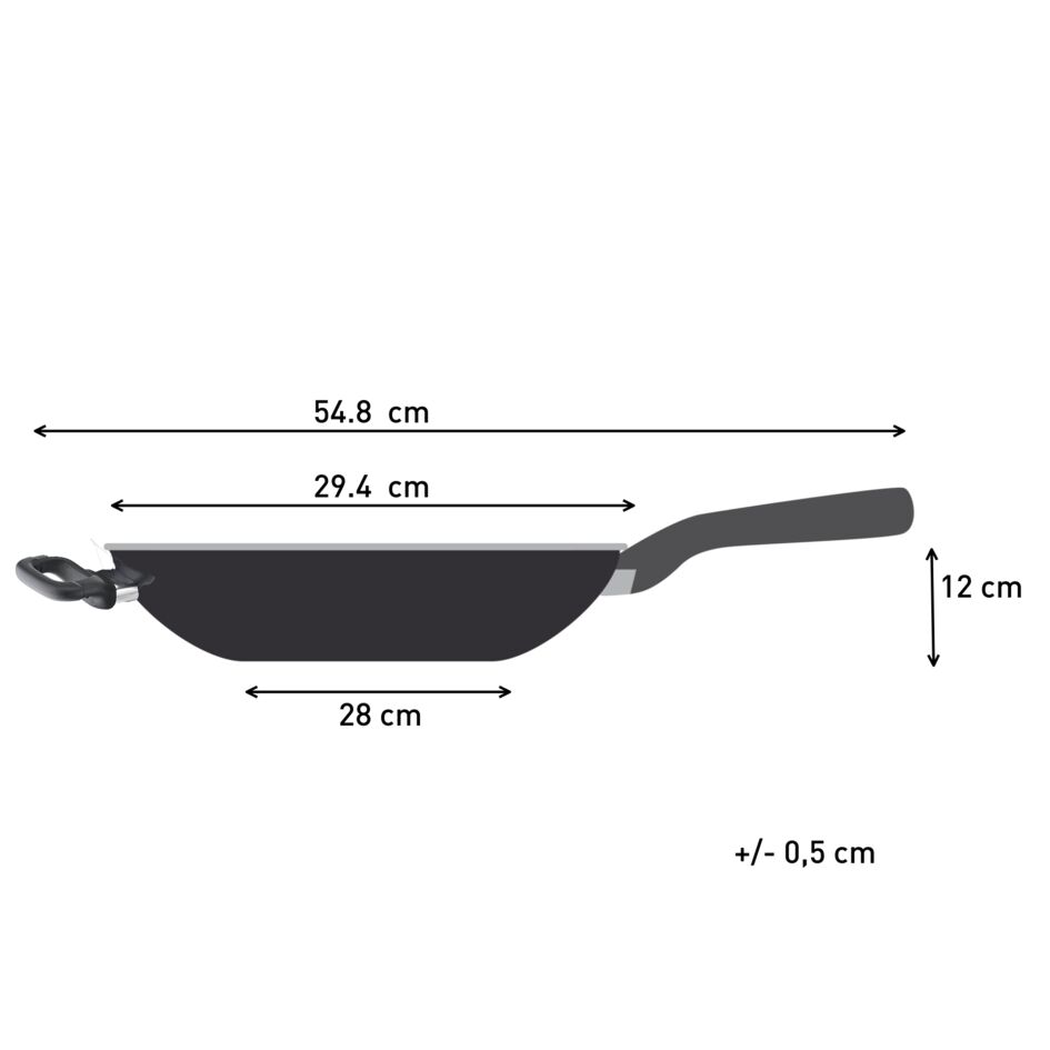 Nordica keramische wokpan 28 cm - inductie