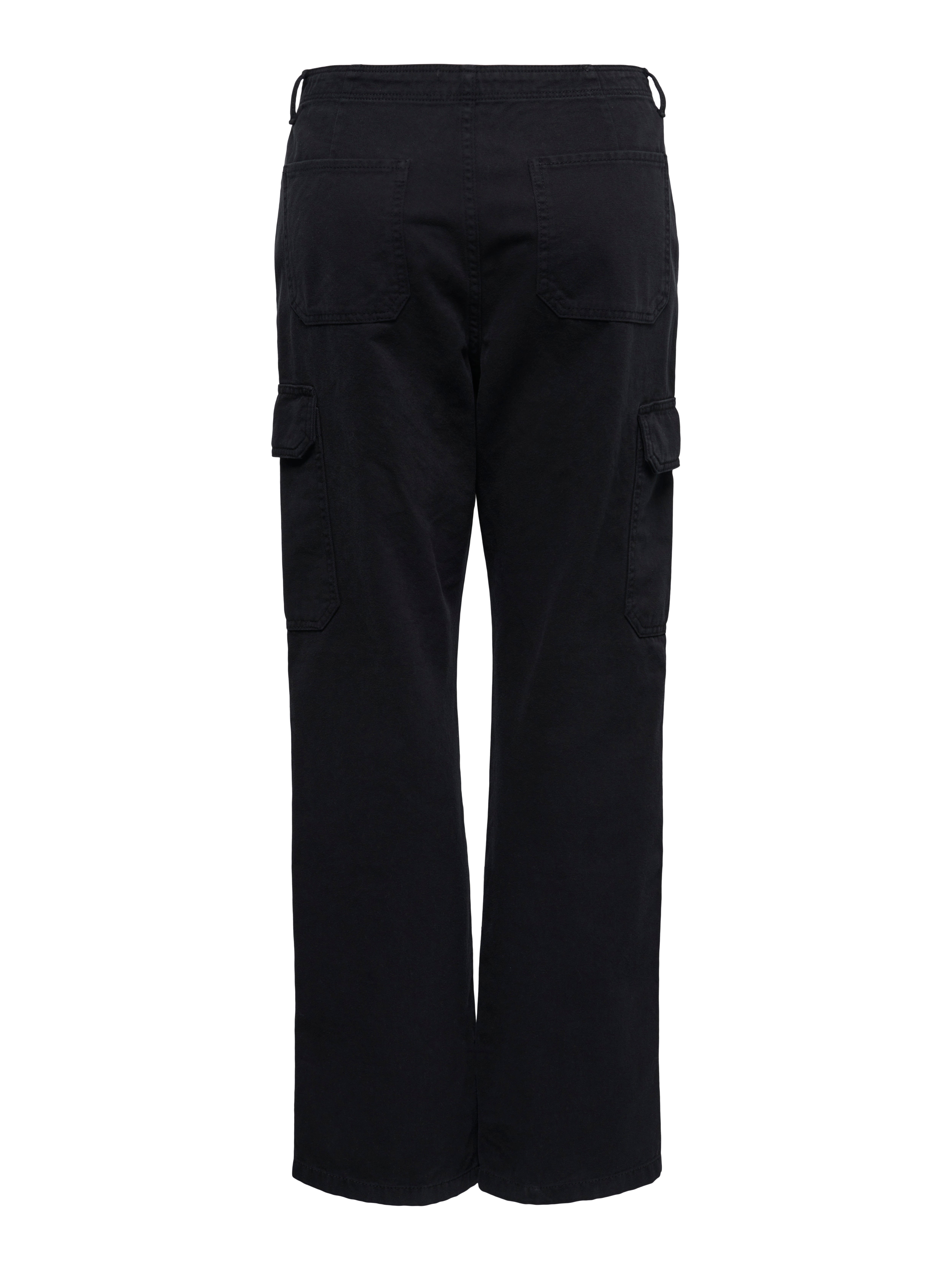 ONLMALFY Hohe Taille Locker geschnitten Cargo-Hose Black