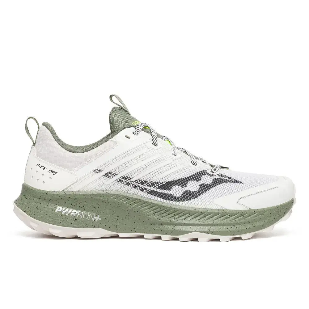 Saucony Ride TR2 Trail Hardloopschoenen Wit/Olijfgroen Heren